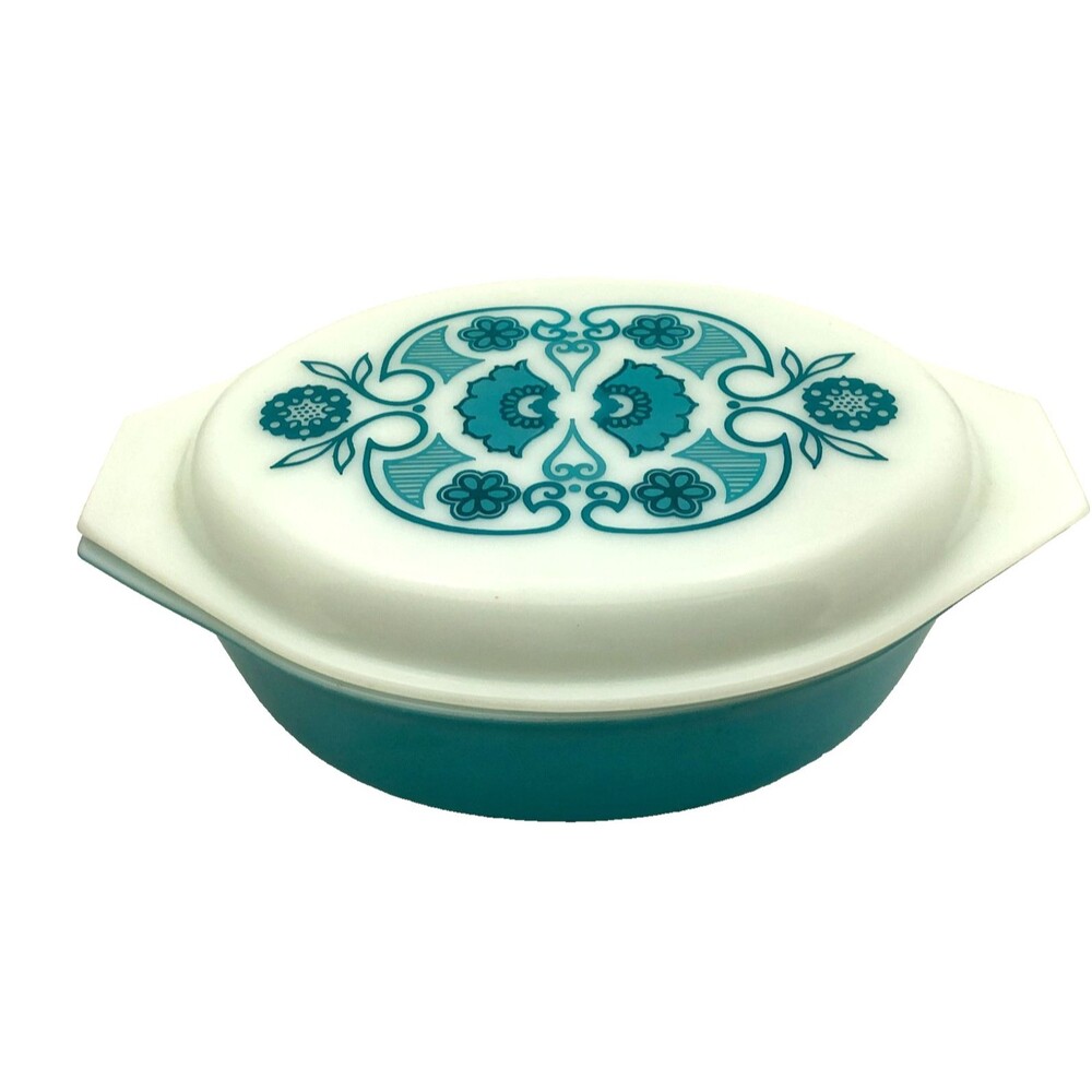 BEAUTIFUL Vintage Pyrex Blue Horizon 1.5 Qt Covered Casserole Dish w/ Lid MCM